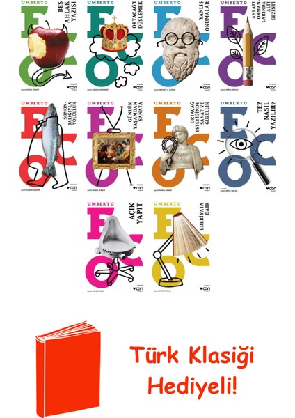 Umberto Eco 10 Kitap Seti + Türk Klasiği Hediye