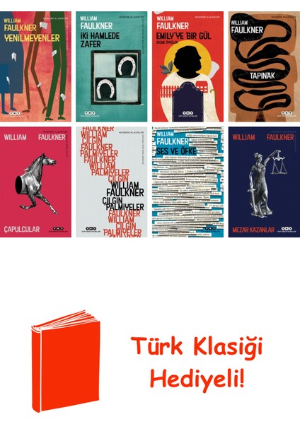 William Faulkner 8 Kitap Seti + Türk Klasiği Hediye