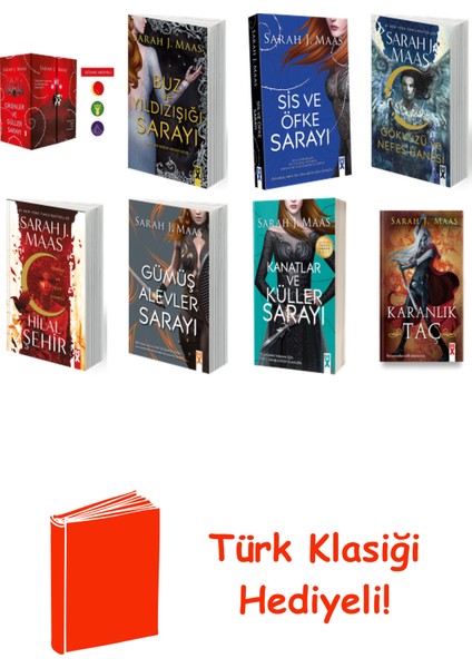 Sarah J. Maas 8 Kitap Seti + Türk Klasiği Hediye