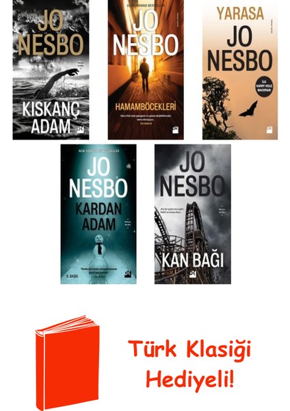 Jo Nesbo 5 Kitap Seti + Türk Klasiği Hediye