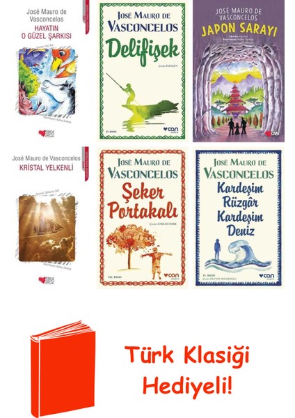 José Mauro De Vasconcelos 6 Kitap Seti + Türk Klasiği Hediye