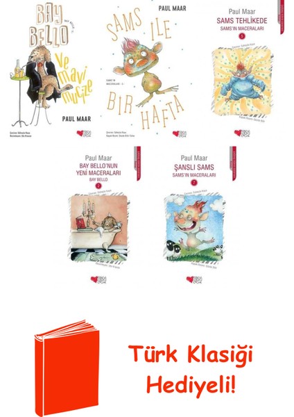 Paul Maar 5 Kitap Seti + Türk Klasiği Hediye