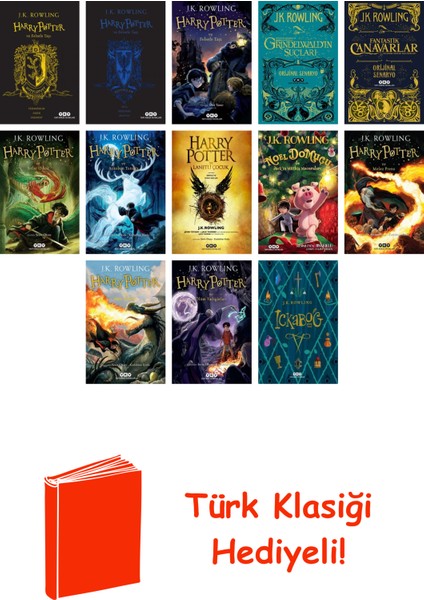 J.k. Rowling 13 Kitap Seti + Türk Klasiği Hediye