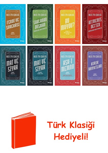 Halid Ziya Uşaklıgil 8 Kitap Seti + Türk Klasiği Hediye