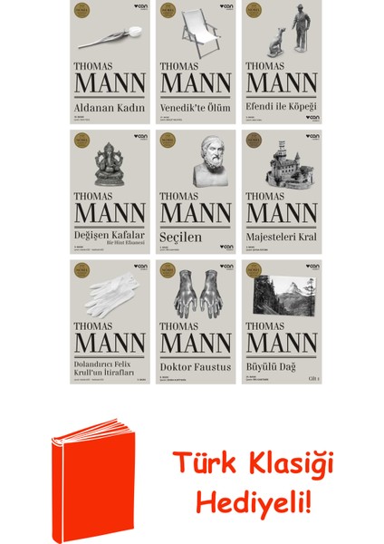 Thomas Mann 9 Kitap Seti + Türk Klasiği Hediye