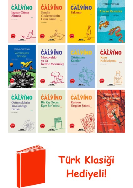 Italo Calvino 12 Kitap Seti + Türk Klasiği Hediye
