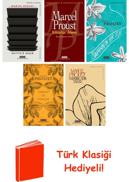 Marcel Proust 5 Kitap Seti + Türk Klasiği Hediye