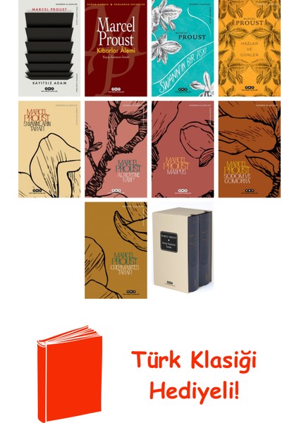 Marcel Proust 10 Kitap Seti + Türk Klasiği Hediye