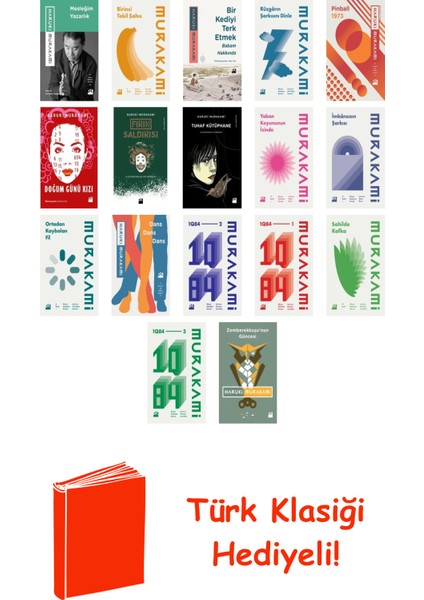 Haruki Murakami 17 Kitap Seti + Türk Klasiği Hediye