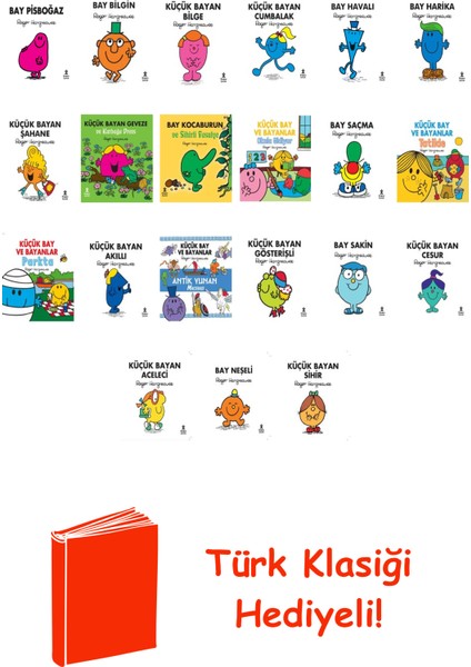 Roger Hargreaves 21 Kitap Seti + Türk Klasiği Hediye