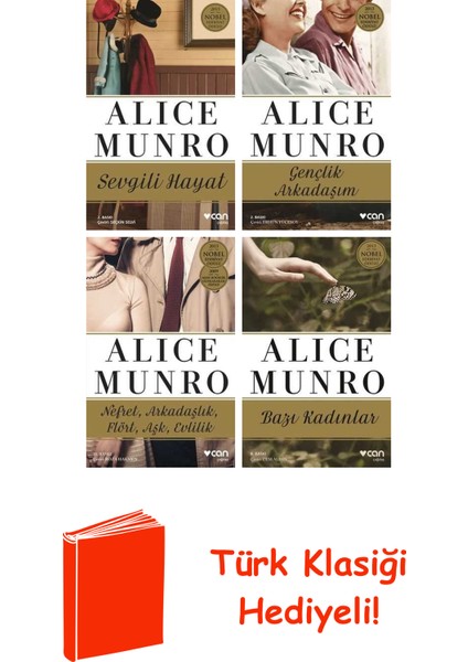 Alice Munro 4 Kitap Seti + Türk Klasiği Hediye