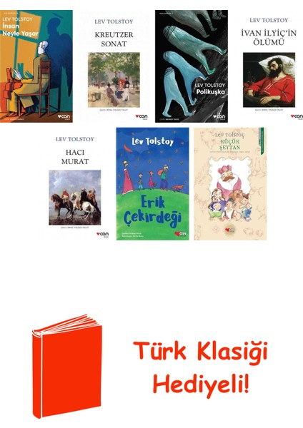 Lev Tolstoy 7 Kitap Seti + Türk Klasiği Hediye