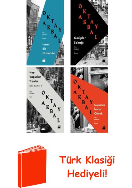 Oktay Akbal 4 Kitap Seti + Türk Klasiği Hediye