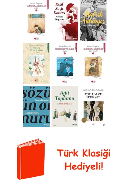 Adnan Binyazar 9 Kitap Seti + Türk Klasiği Hediye