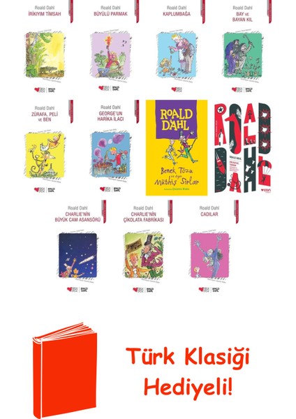 Roald Dahl 11 Kitap Seti + Türk Klasiği Hediye