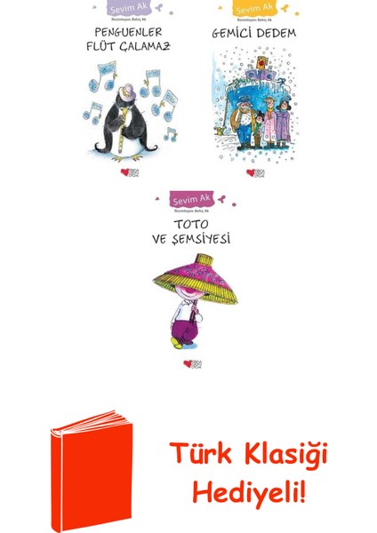 Sevim Ak 3 Kitap Seti + Türk Klasiği Hediye