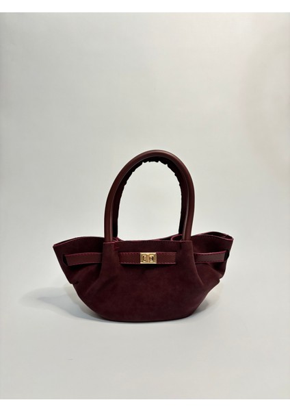 Magnolia Bordo Süet Kadın Omuz ve El Çantası fiyatları