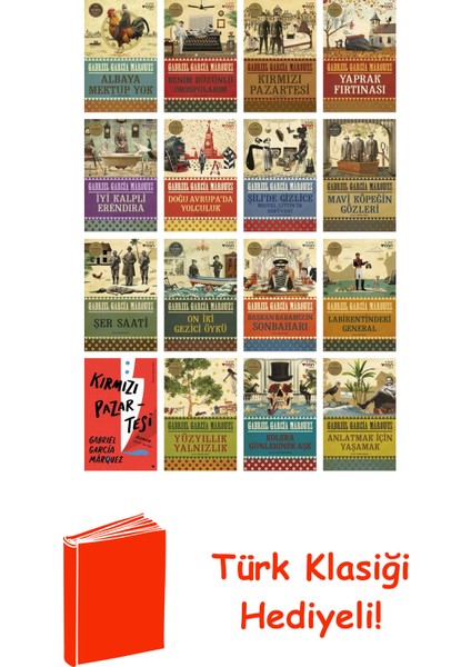 Gabriel García Márquez 16 Kitap Seti + Türk Klasiği Hediye