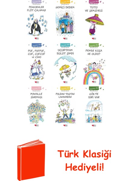 Sevim Ak 9 Kitap Seti + Türk Klasiği Hediye