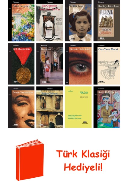 Füruzan 12 Kitap Seti + Türk Klasiği Hediye