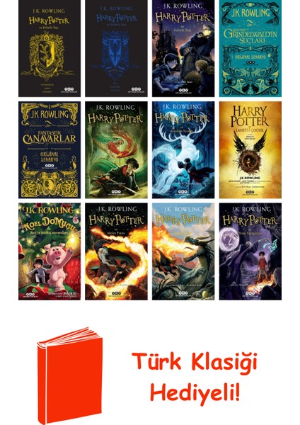 J.k. Rowling 12 Kitap Seti + Türk Klasiği Hediye