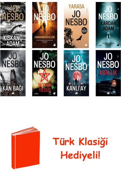 Jo Nesbo 8 Kitap Seti + Türk Klasiği Hediye