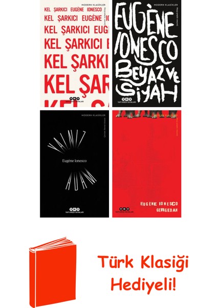 Eugène Ionesco 4 Kitap Seti + Türk Klasiği Hediye