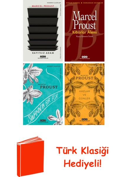Marcel Proust 4 Kitap Seti + Türk Klasiği Hediye