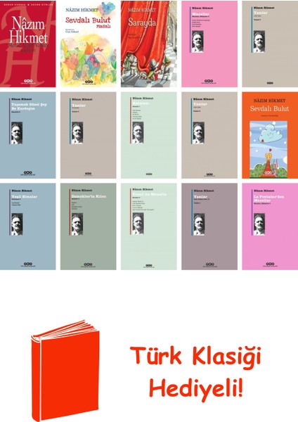 Nâzım Hikmet 15 Kitap Seti + Türk Klasiği Hediye