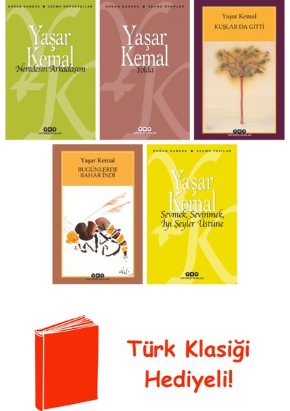 Yaşar Kemal 5 Kitap Seti + Türk Klasiği Hediye