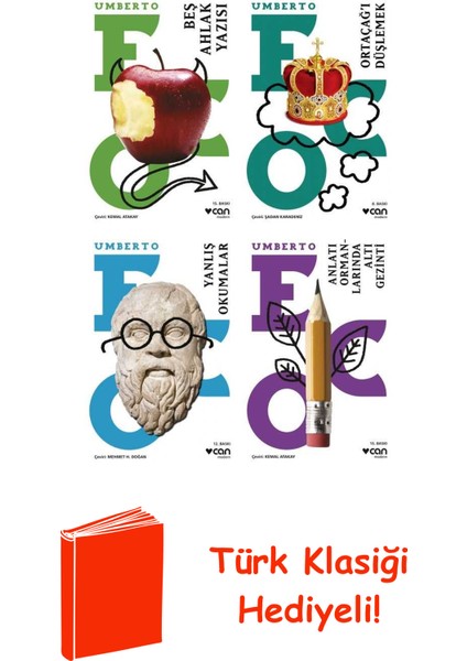 Umberto Eco 4 Kitap Seti + Türk Klasiği Hediye