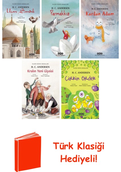 H. C. Andersen 5 Kitap Seti + Türk Klasiği Hediye