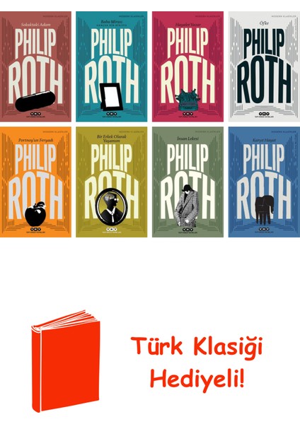 Philip Roth 8 Kitap Seti + Türk Klasiği Hediye