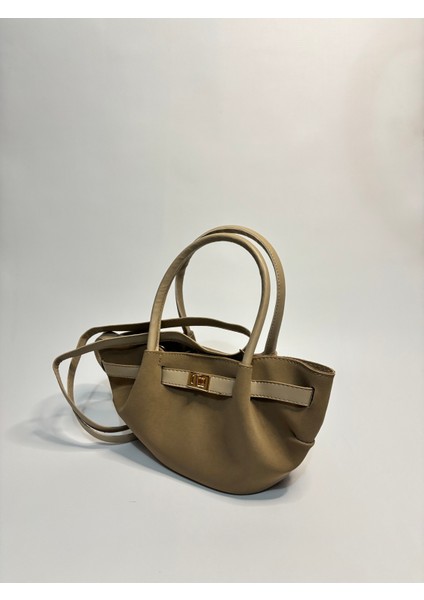 Magnolia Koyu Bej Süet Kadın Omuz ve El Çantası modelleri