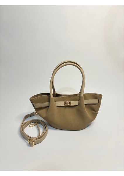 Magnolia Koyu Bej Süet Kadın Omuz ve El Çantası fırsatları