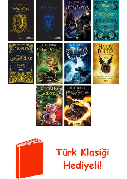 J.k. Rowling 10 Kitap Seti + Türk Klasiği Hediye