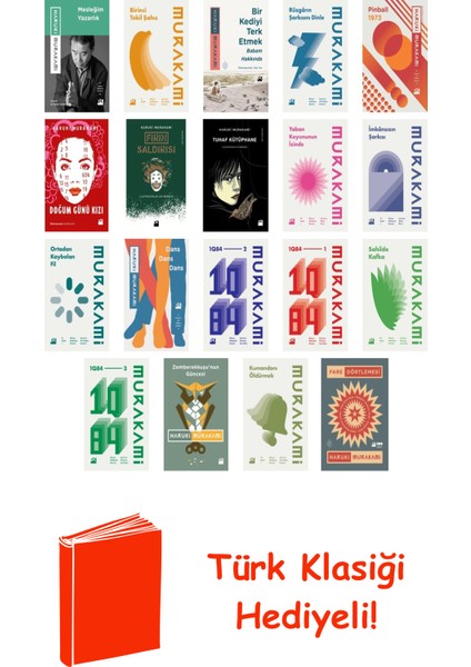 Haruki Murakami 19 Kitap Seti + Türk Klasiği Hediye