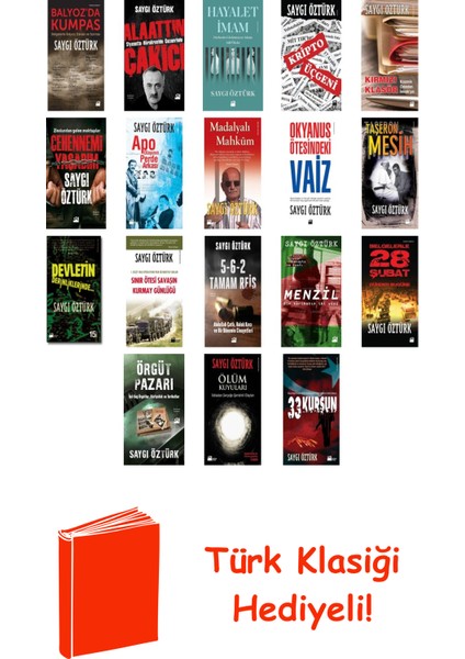 Saygı Öztürk 18 Kitap Seti + Türk Klasiği Hediye