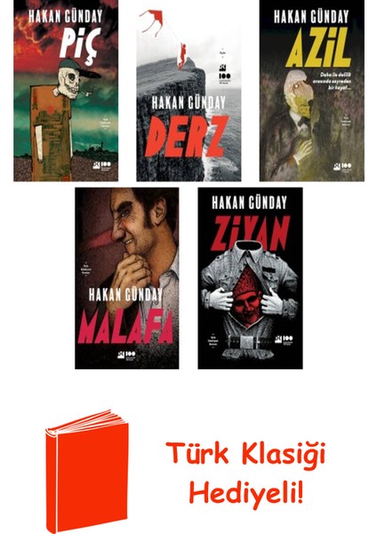 Hakan Günday 5 Kitap Seti + Türk Klasiği Hediye