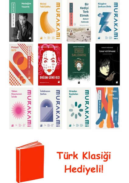 Haruki Murakami 12 Kitap Seti + Türk Klasiği Hediye
