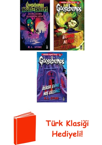 R.l.stine 3 Kitap Seti + Türk Klasiği Hediye