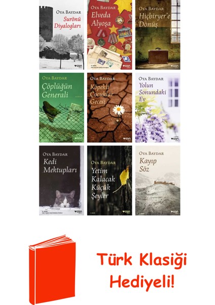 Oya Baydar 9 Kitap Seti + Türk Klasiği Hediye