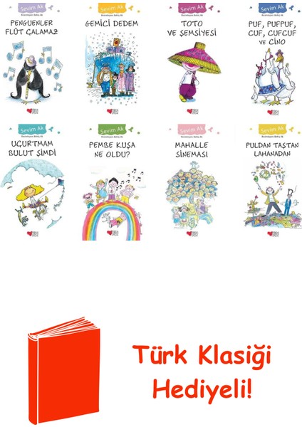 Sevim Ak 8 Kitap Seti + Türk Klasiği Hediye