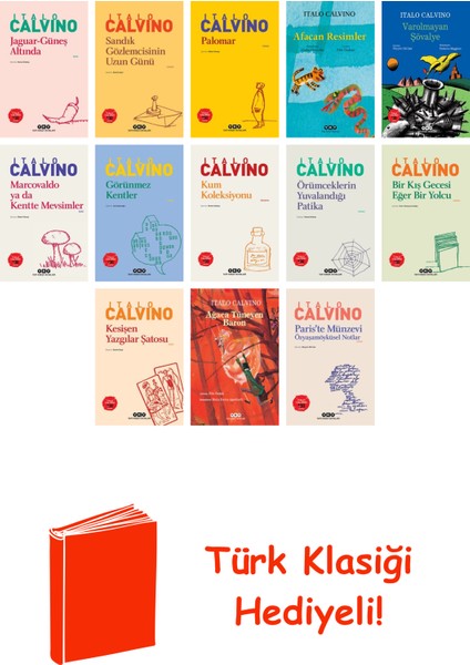 Italo Calvino 13 Kitap Seti + Türk Klasiği Hediye