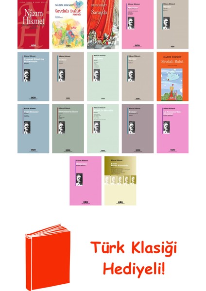 Nâzım Hikmet 17 Kitap Seti + Türk Klasiği Hediye