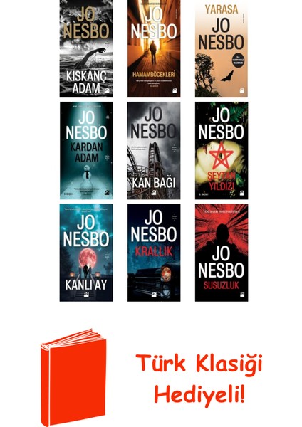 Jo Nesbo 9 Kitap Seti + Türk Klasiği Hediye