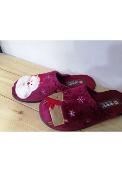 Yeni Sezon Kışlık Rahat Taban Noel Baba Figürlü Kadın Ev Terliği indirimleri