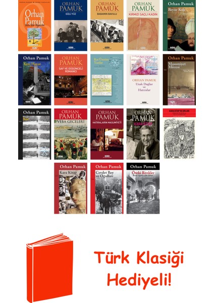 Orhan Pamuk 18 Kitap Seti + Türk Klasiği Hediye