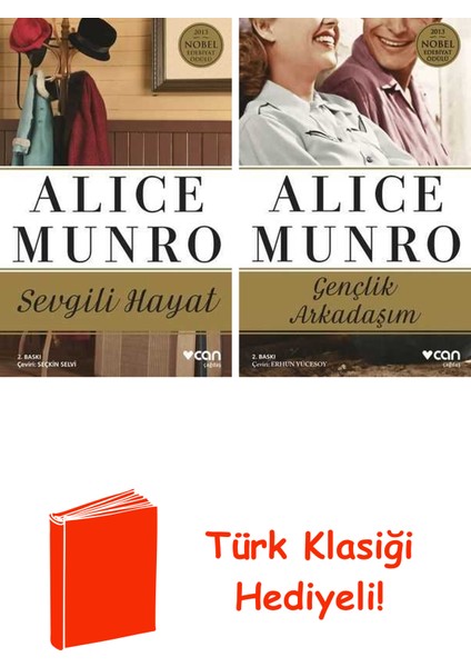 Alice Munro 2 Kitap Seti + Türk Klasiği Hediye