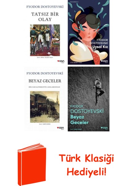 Fyodor Dostoyevski 4 Kitap Seti + Türk Klasiği Hediye